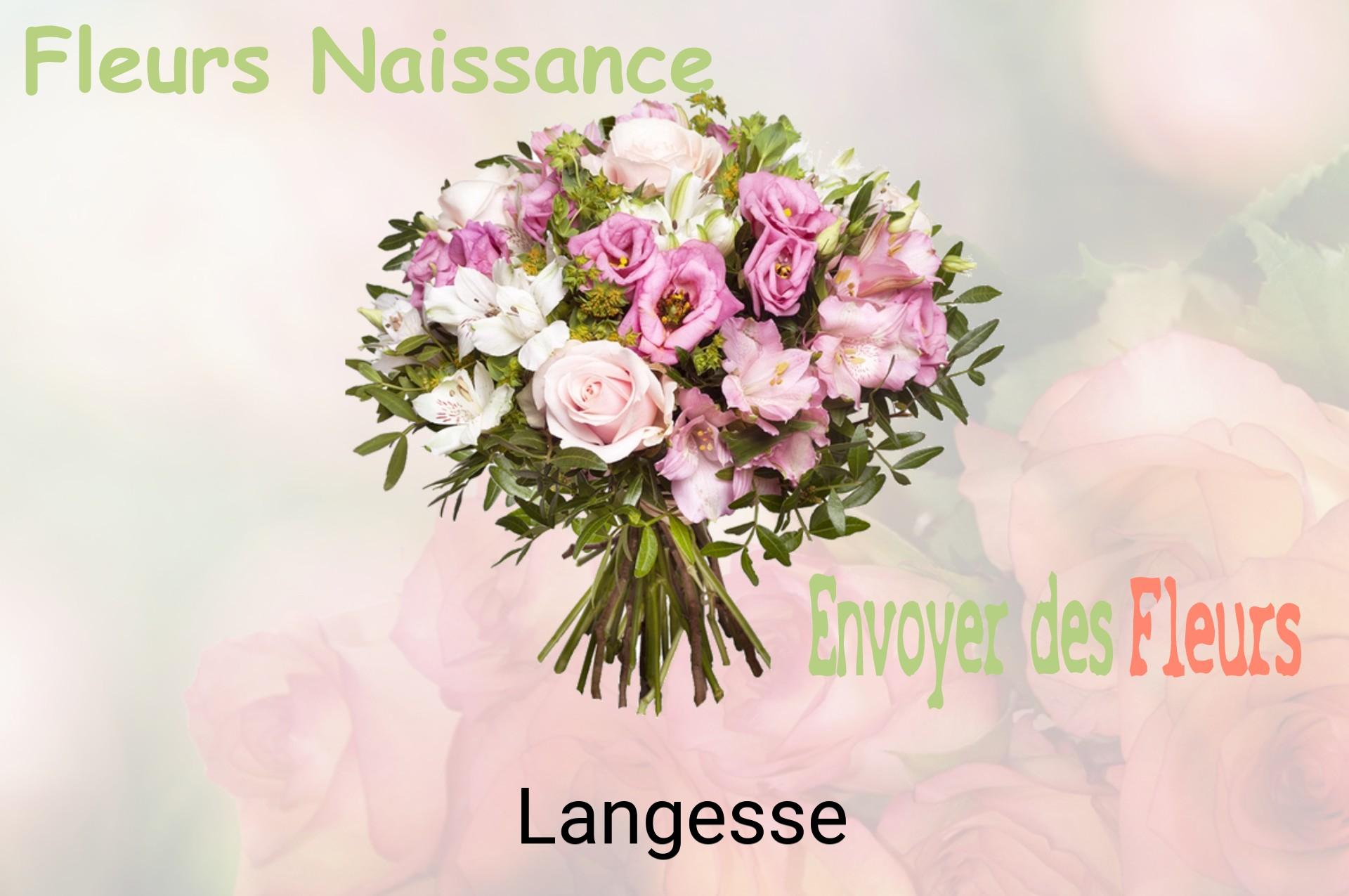 Bouquet de fleurs de naissance livré à Langesse